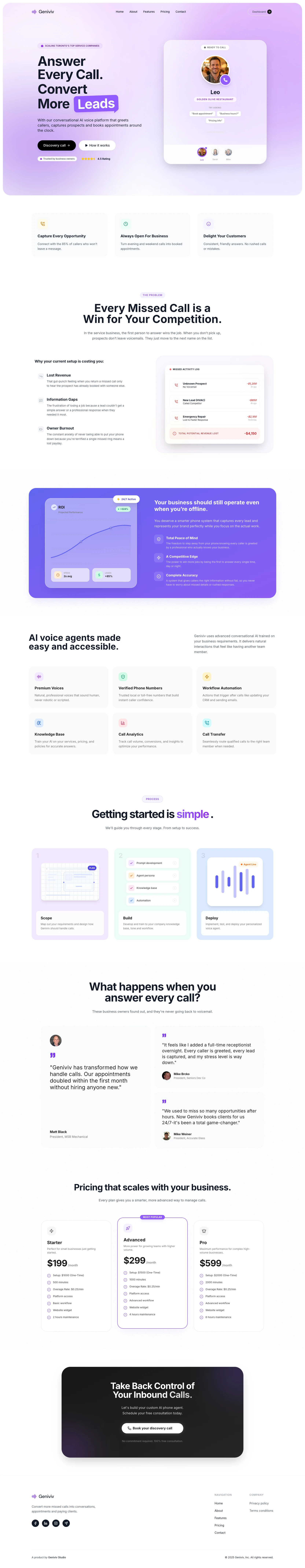 Geniviv Full page design showcase